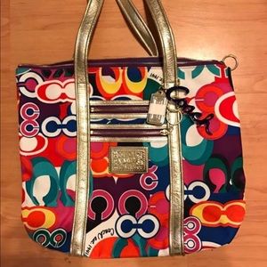 Authentic Coach purse in multicolors